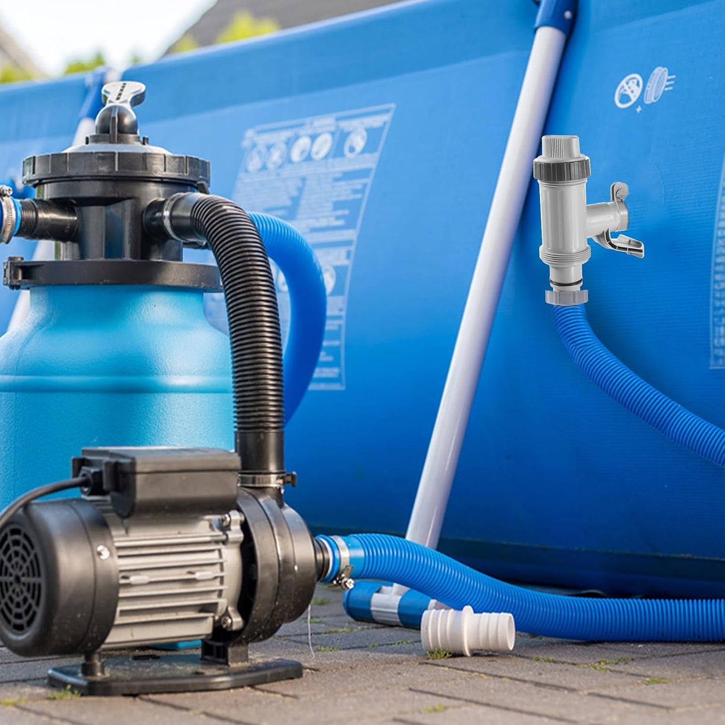 2 in 1 Pool Hose Adapter Connector Swimming Pool Pump Filter Fitting