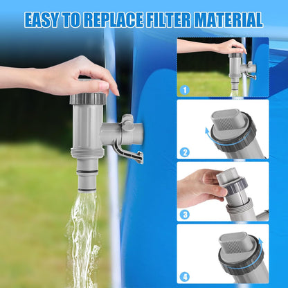 2 in 1 Pool Hose Adapter Connector Swimming Pool Pump Filter Fitting