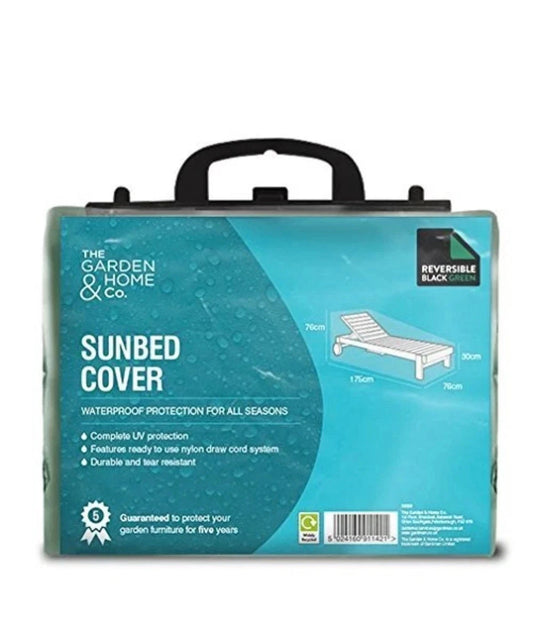Waterproof Sunbed Cover UV Reversible Green/Black