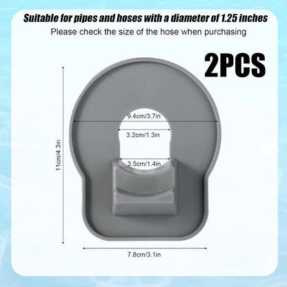 2 x Swimming Pool Pipe Holders – ABS Hose Support Brackets