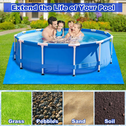 Pool Ground Cloth 274 x 274cm Waterproof Floor Protector Mat for Above Ground Pools & Hot Tubs