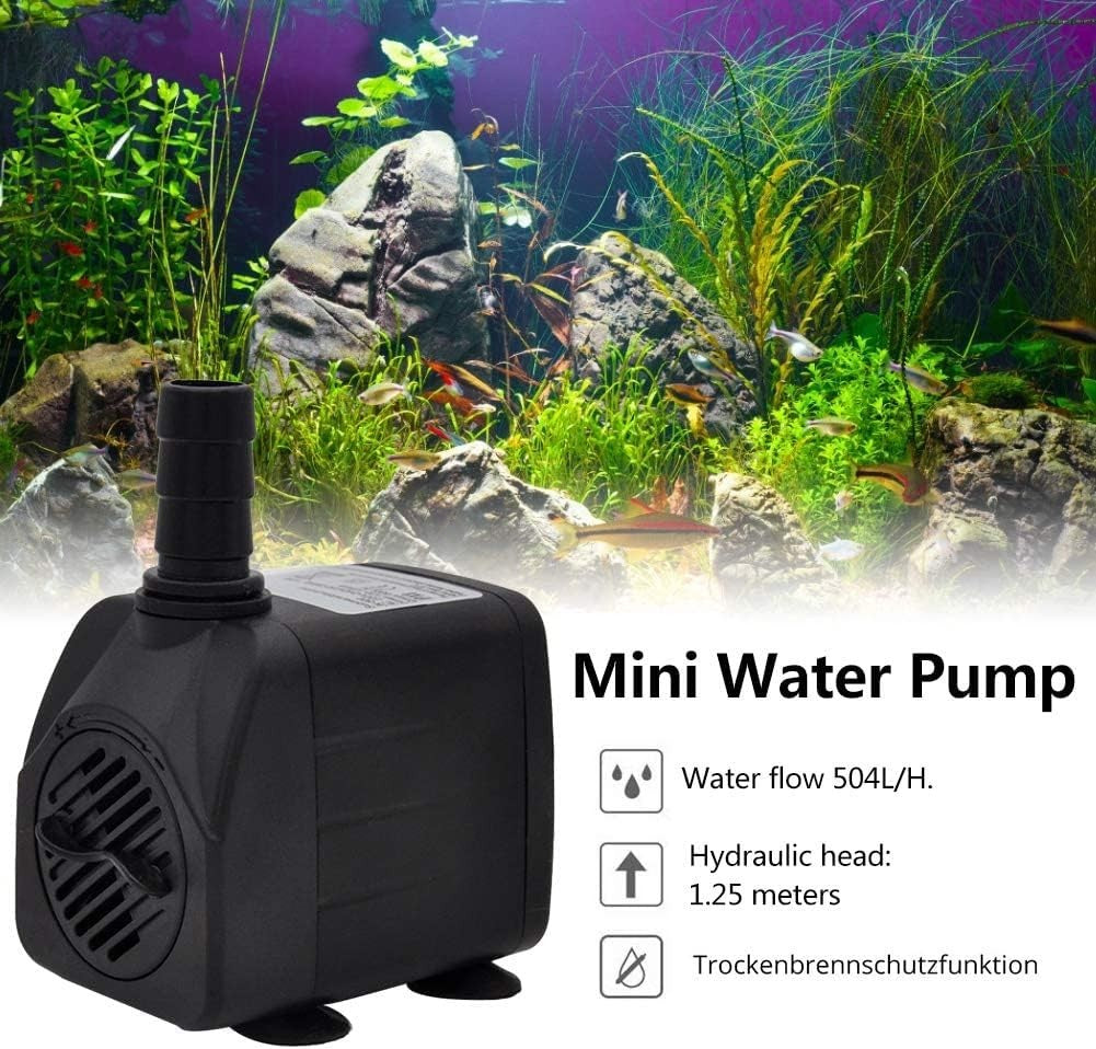 Submersible aquarium water pump 800L/H 16W