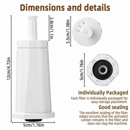 Water filter dimensions and product detail