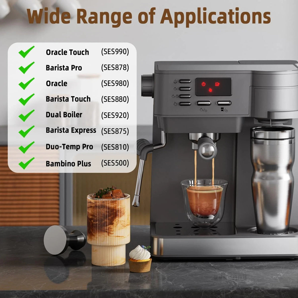 Sage compatible coffee machine water filter cartridge, front view