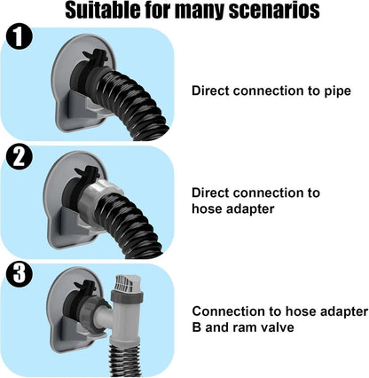2 x Swimming Pool Pipe Holders – ABS Hose Support Brackets