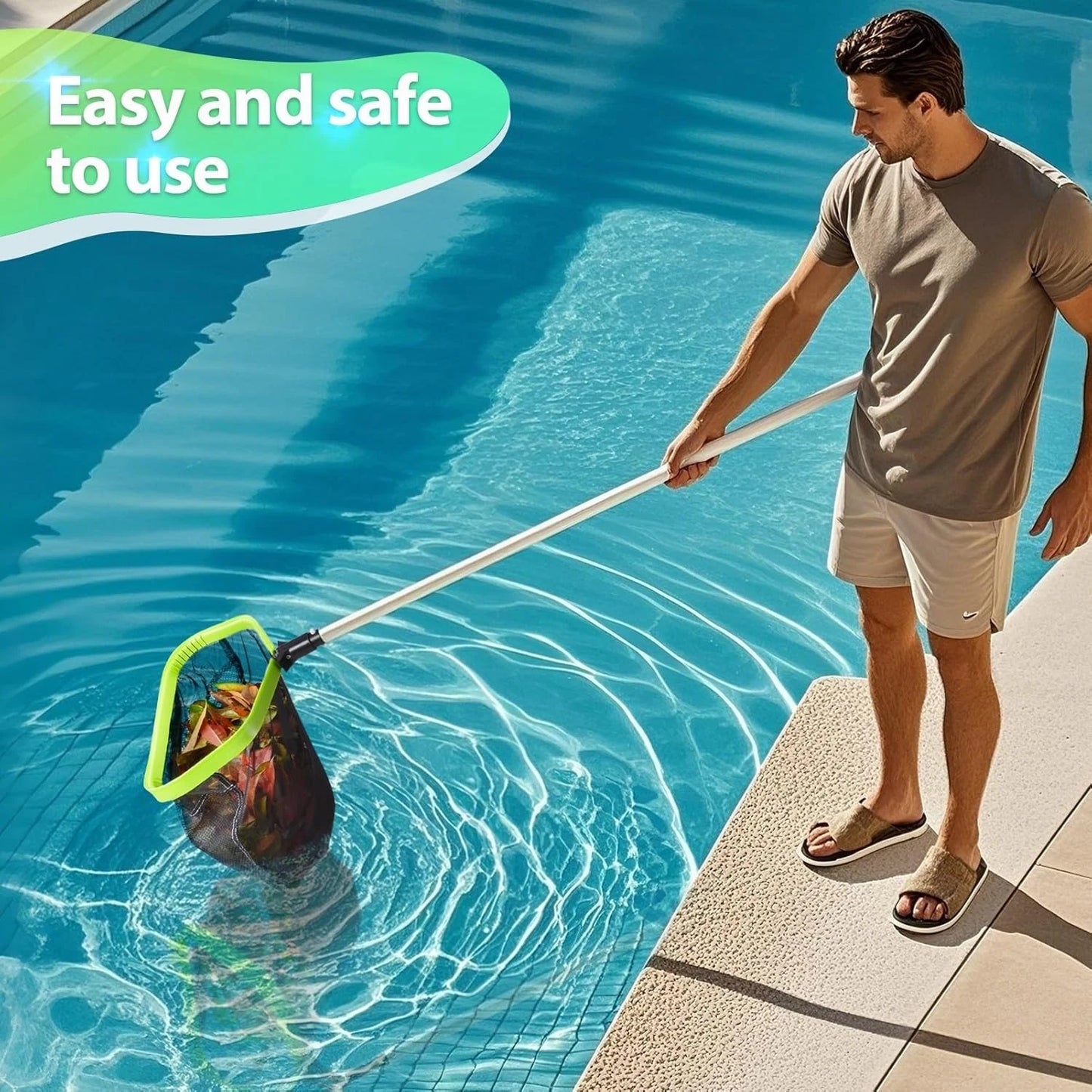 Pool Skimmer Net Double Layer , Heavy Duty